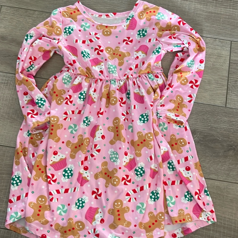 Kids Gingerbread Holiday Dress